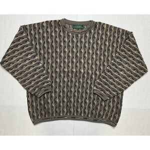 Vintage Tundra Canada Sweater Men's 2XL Coogi Style 3D Pullover Made Canada